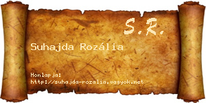 Suhajda Rozália névjegykártya